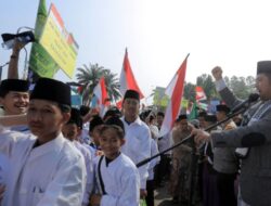 15.000 Santri Tangerang Mendukung Palestina dan Meminta Perlindungan Bendera Palestina