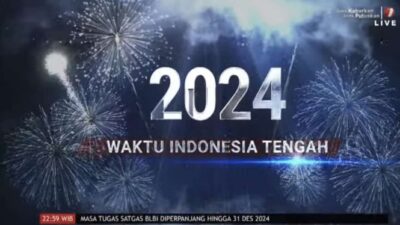 Kembang Api Hiasi Langit saat Indonesia Tengah Masuk Tahun 2024