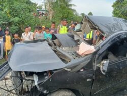 Kecelakaan fatal antara Kereta Api dan Mobil di Tebing Tinggi, Menewaskan Dua Orang