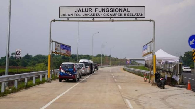 Perhatikan! Jalur Fungsional Jalan Tol Japek II Selatan Dibuka dan Ditutup saat Arus Balik Lebaran