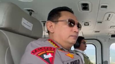 Kapolri dan Menko Polhukam Berdua Naik Helikopter untuk Tinjau Arus Mudik di Merak